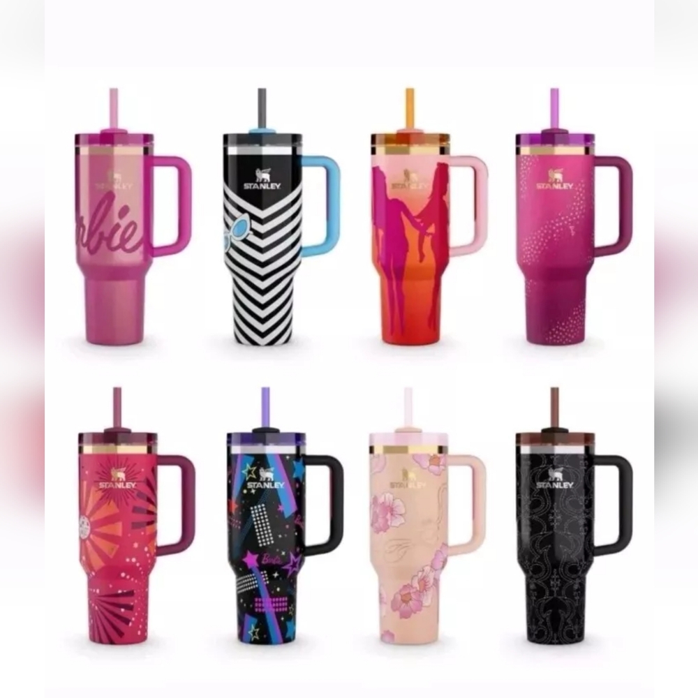 Stanley x Barbie Tumbler Full 8 Set 40 Oz Quencher Limited Edition 2024 New - Picture 4 of 14